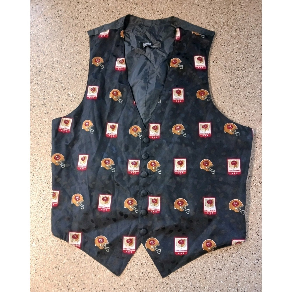 Vintage San Francisco 49ers NFL Team Lord West Vest 1994 Men's Medium Formal